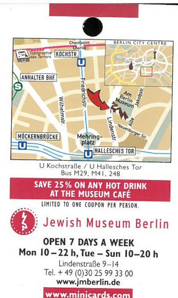 Information Landheimfahrt Klassenausflug Schulklasse Berlin Jüdisches Museum