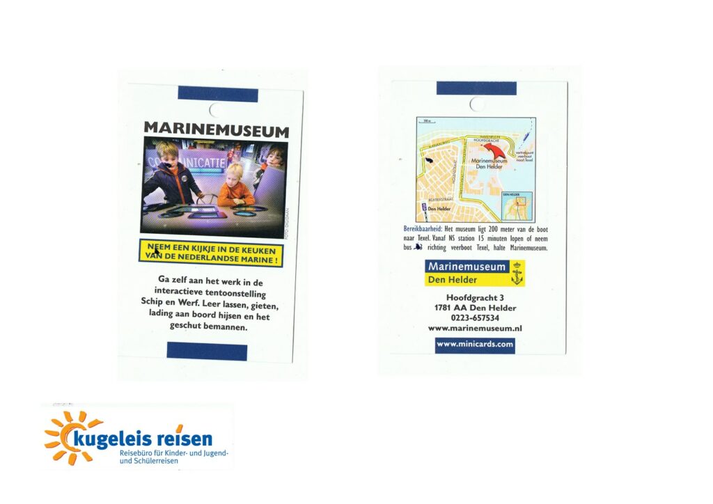 Information Landheimfahrt Niederlande Marinemuseum Den Helder