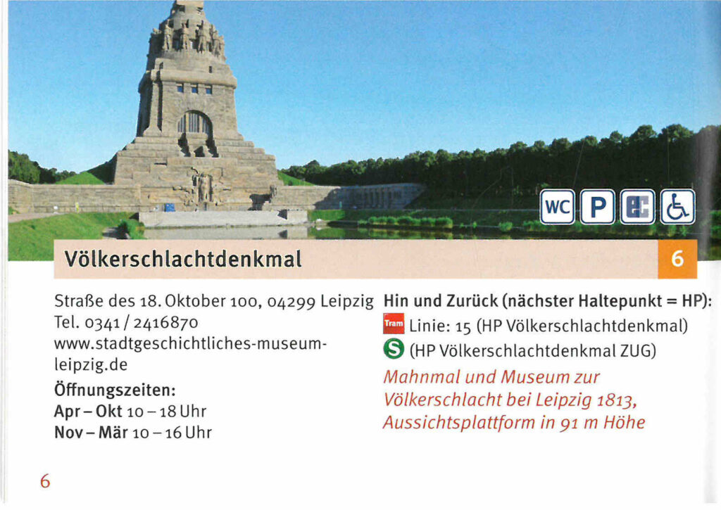 Leipzig Völkerschlachtdenkmal: Mahnmal und Museum zur Völkerschlacht bei Leipzig 1813, mit Aussichtsplattform.