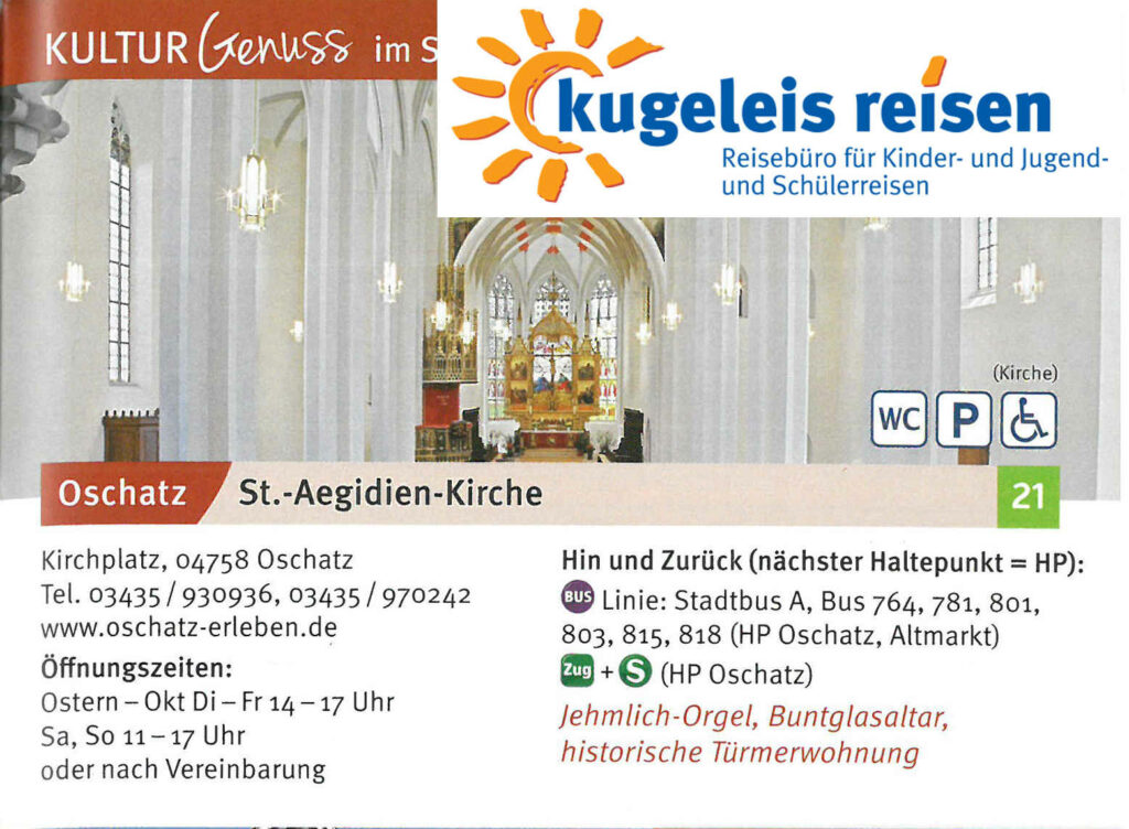 Kirche St. Aegidien: Jehmlich-Orgel, Buntglasaltar, historische Türmerwohnung