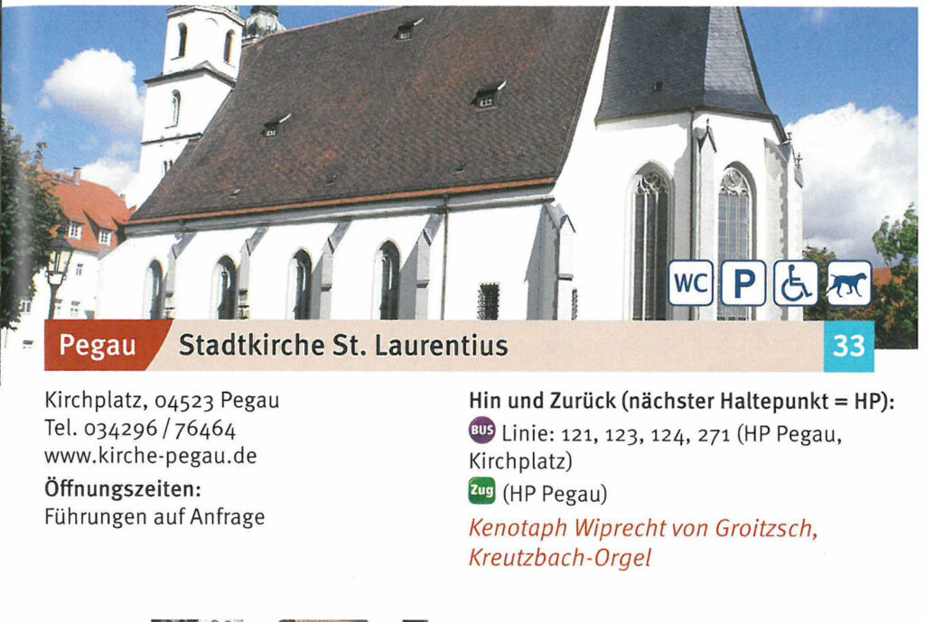 Stadtkirche St. Laurentius Pegau: Kenotaph Wiprecht von Groitzsch, Kreutzbach-Orgel
