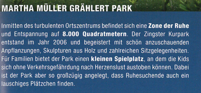 Martha-Müller-Grählert Park Oase der Ruhe und Fitness-Parcour für die Schulklasse